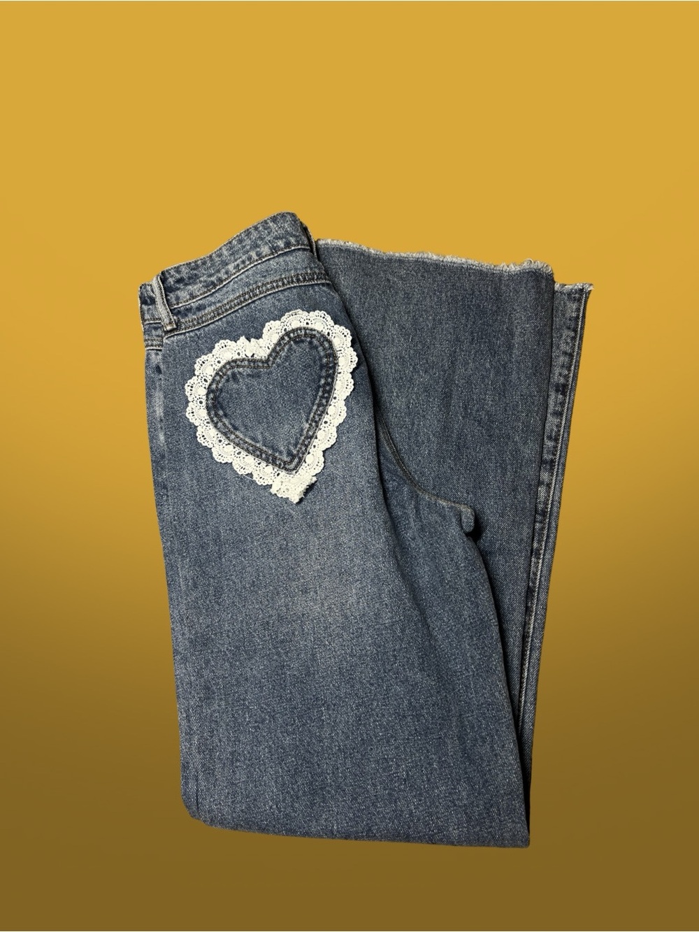 Ashley Mason Light Blue Wide Leg Denim Pants